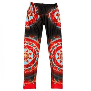 💙SALE 3/$25 ZAYZE YOGA BOHO GYPSY HIPPIE WILD COMPRESSION LEGGINGS M